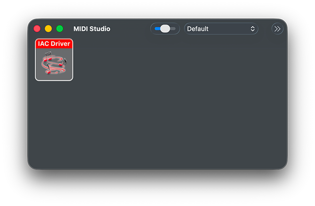 macOS IAC Driver icon in MIDI Studio